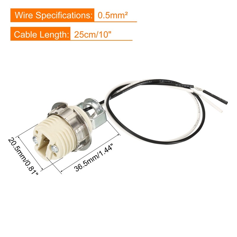 PATIKIL G9 Light Base Socket Kit, 2 Pack 10 Inch