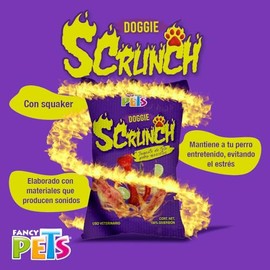 Fancy Pets Juguete para Perro Doggie Scrunch de Tela Fuego                                                                                            