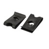 sourcingmap 25pcs Spring Steel Speed Fastener Extruded U Nut Black