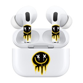 RockMax for AirPod Pro Skin, All-in-one Emoticon Decal Stickers for Ear Buds and Charging Case, No Bubble Wrap, Ideal Gift for Teens and Adults