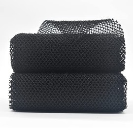 2 Piece Exfoliating African Body Scrubbers - Wash Net Sponges for Shower and Bath (2 Black)