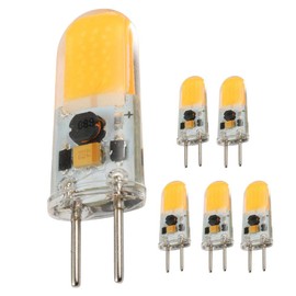 Ukey U GY6.35 LED, led Halogen Replacement 4W Bi-pin Base AC/DC 12V 2700K Warm White Dimmable,led Landscape Light Bulbs 40W Replacement 5Pack (4)