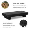 Bathroom Counter Organizer Wood Pedestal Stand Farmhouse Decorative Tray Soap