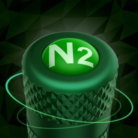 CK Auto 4 Pcs Aluminum Tire Valve Stem Caps with N2 Nitrogen Logo, Universal Stem Covers for Cars, SUVs, Bike and Bicycle, Trucks, Motorcycles | Corrosion Resistant | Dust Proof, Green