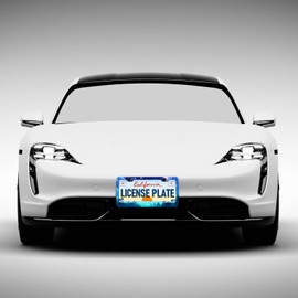 HCSS Night Sky License Plate Frames - 2 Pack Moon Blue License Plate Holder, Aluminum Metal Rust-Proof Waterproof Car Decorative Tag Frame for Standard US 12x6 Inch