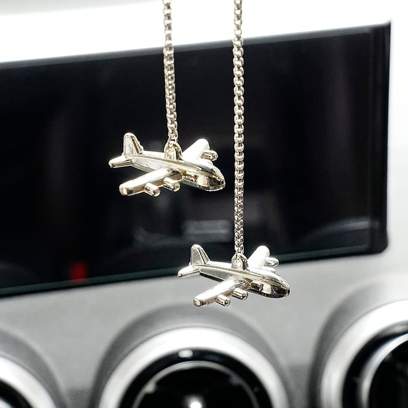 AMIORO Creative Airplane Car Rear View Mirrors Interior Accessories Aircraft