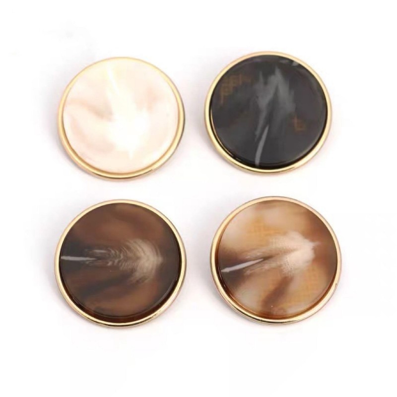 5 PCS Fashion Metal Pattern Round Button Arrow Pattern Button