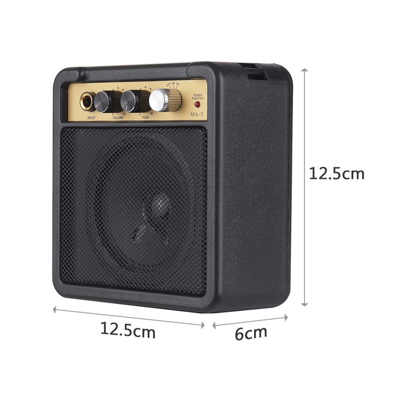 Btuty Mini Guitar Amplifier Amplifier Speaker 1W, 6.35mm Input 1/4"