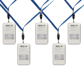 Retevis RT20 Small Walkie Talkies for Adults, Mini Size Portable Two Way Radios Rechargeable with Clear Audio, Handsfree, FM, Keyboard Lock for Education Pet Hospital Healthcare(Silver, 5 Pack)