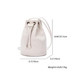Bucket Handbag Stylish Canvas Anti Theft Shoulder Bag Travel Crossbody Bag - YONBEN (Beige)