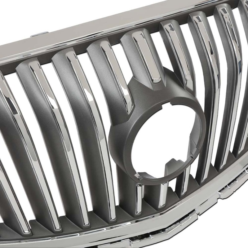 CHEDA Front Bumper Upper Grille Assembly Chrome Replacement Compatible with