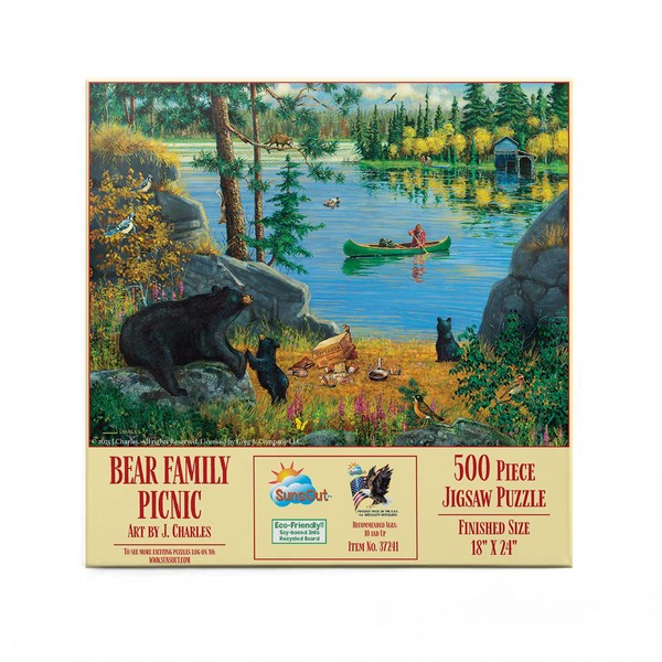 SUNSOUT INC - Bear Family Picnic - 500 pc Jigsaw