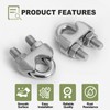 Jamiikury 4pcs M5 Wire Rope Clamp, 3/16 inch Cable Clamps