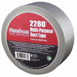 ATERET 2280 Polyethylene Coated Cloth General Purpose Duct Tape, 9 mil Thick, 55 m Length, 48 mm Width, Silver, 24 Rolls