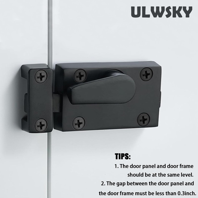Pack of 1 Latch Indicating Lock,Black Latch Indicator Bolt,Privacy Partition