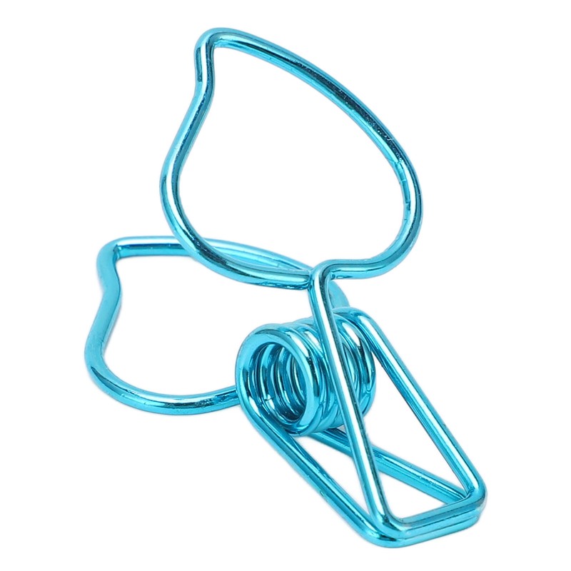 100pcs Binder Clips Cute Cartoon Peach Shape Metal Hollow Tail