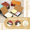 PATIKIL 140 Sheets Leather Sticky Notes Holder, 10in Post Notes