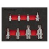 Sealey AK6241 8PC 1/4", 3/8" & 1/2"Sq Drive Spline Socket