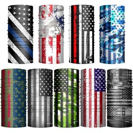 Balaclava 9PCS Gator Face Mask-Unisex Reusable Cloth Neck Gaiter Face Mask Sleeve sport ys