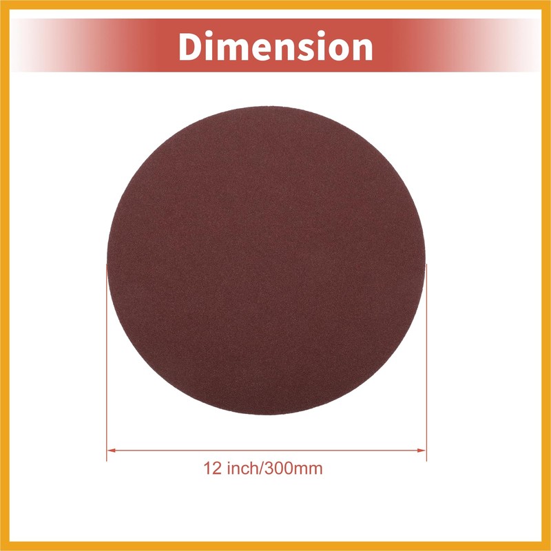 Partuto 12 Inch Sanding Discs Round Hook and Loop Sandpaper