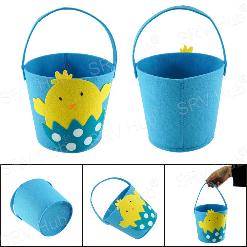 2Pcs Easter Surprise Eggs Buckets for Child | Reusable Easter