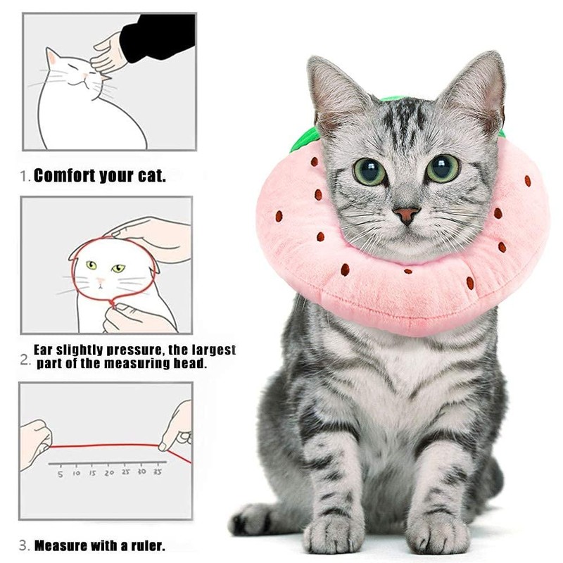 crazy bean Postoperative Protective Collar for Cats Soft Adjustable Safe
