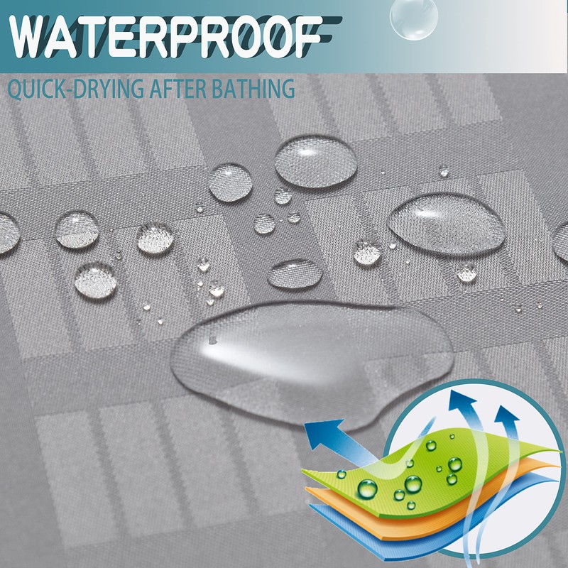 Conbo Mio No Hook Shower Curtain with Snap in Liner