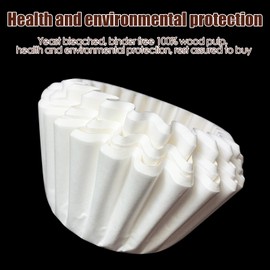 Basket Filter Coffee Filter for Beem, Phillips, Cuisinart, Gastroback, Pack of 100 80/200 mm Waste Paper Filter Basket Filter (White)