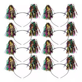 Lecute 96 Diademas Papel Metalico Lluvia Metalica Colitas Fiesta