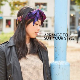 CHARM Tie Dye Headband Hippie Elastic Bandana - Bohemian Head Cover For Men & Women Psychedelic Flower Pattern 60'S 70'S Retro Boho - a