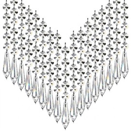 HOHIYA Paquete de 30 cristales colgantes acrílicos para centros de mesa, decoraciones de boda, colgantes de lámpara de araña, adornos de árbol de Navidad, guirnalda prismática que refleja la luz para