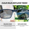 Missfive 2 Pack Light Bifocal Sun Reading Glasses for Men,