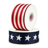 Patriotic Ribbon 2 Rolls 20 Yards 1.5" Red White Blue