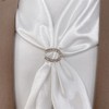 Dainty CZ Horseshoe Silk Scarf Ring for Women Gold Plated