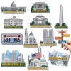 Xuhal 12 Pcs Washington Fridge Magnet USA Cities Magnetic Refrigerator