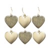 6pc Large Glitter & Matte Heart Baubles - Great Christmas