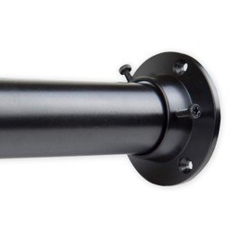 Rod Desyne 1.5" Premium Heavy Duty Adjustable Closet Rod with Socket Set, 48 x 84, Black
