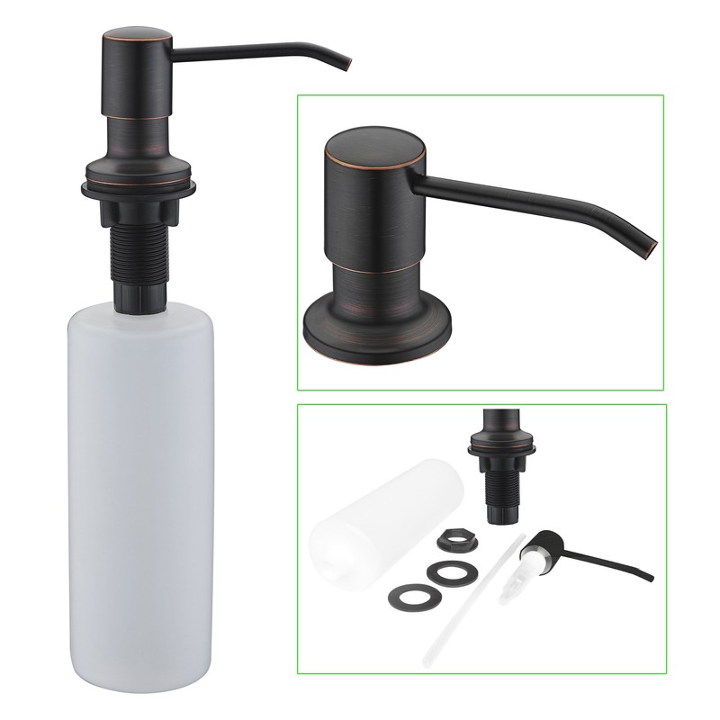 BZOOSIU Modern Stainless Steel Oil Rubbed Bronze Soap Dispenser for