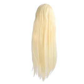 Peluca Rubia con Flequillo, Peluca de Cosplay Esponjosa Resistente Al Calor para Mujer, Belleza Mejorada, Ajuste Seguro, Forro Transpirable