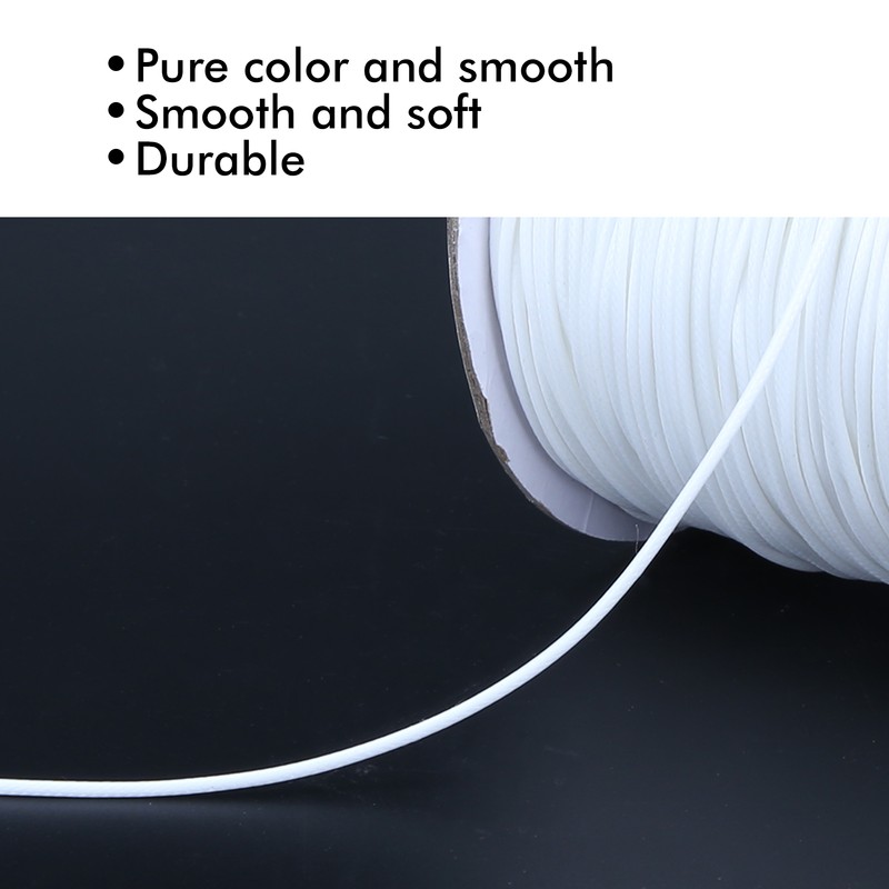 Wax Cord Round Environmental Protection for Leather Sewing HandKnitting Necklace(White