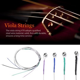 Viola String Set, Professional Nickle Viola Strings Set Pack Of 4 A D G C for Full Size Viola