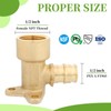PEX A Expansion Brass Fittings, 1/2"x 1/2" Female NPT Drop-ear