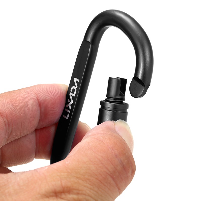 Lixada 9 Pack Aluminum Alloy D-ring Locking Carabiner Clip Set