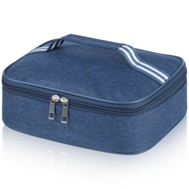 lohey Insulated Lunch Bag for Men Women Kids, Small Lunch Box Adults Cool Bag with Handle, Portable Thermal Cooler Box Bag for Work, School, Picnic Outdoor (Blue)