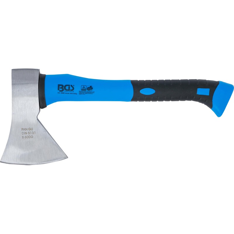 BGS 3800 Hand Axe with Fiberglass Handle, Silver/Black/Blue, 600 g