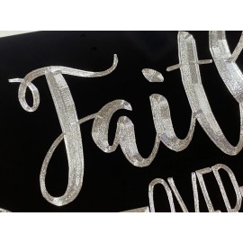 Diamond Etched Products Engraved Faith Over Fear Christian Car Tag Diamond Etched Metal License Plate