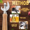 Tin Opener, Side-Cut Can Opener with Ergonomic Wood Handle, Safe