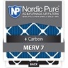 Nordic Pure 14x18x1ExactCustomM7+C-6 MERV 7 + Carbon AC Furnace Filters, 14 x 18 x 3/4 (14 x 18 x 0.75), 6 Piece