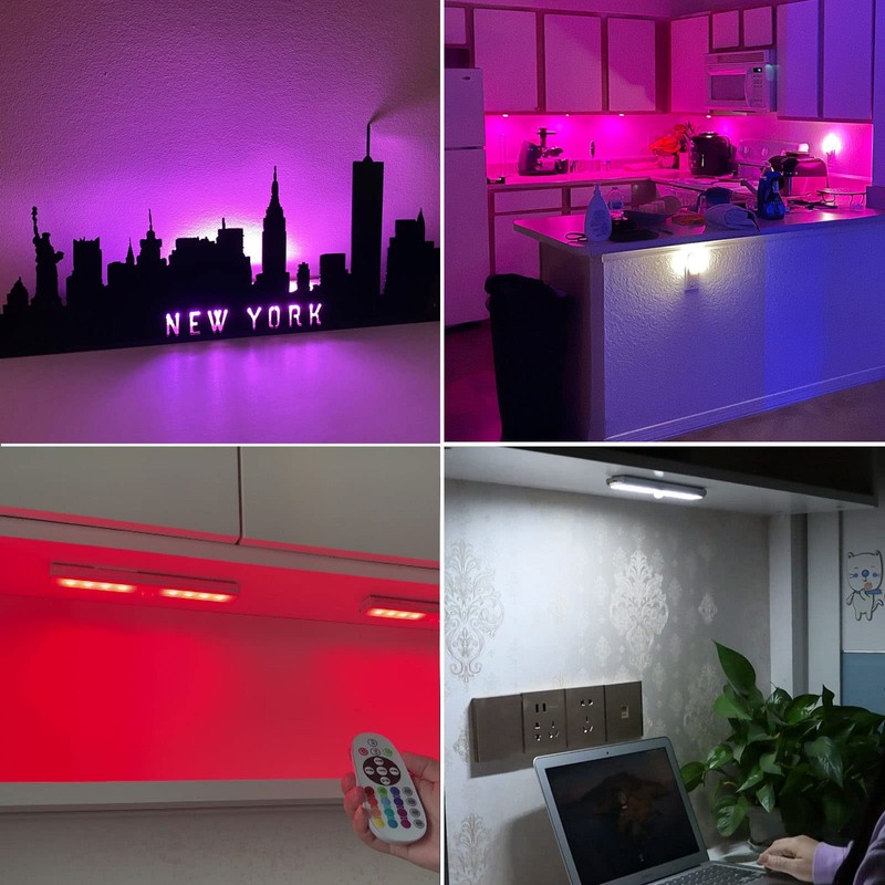 SZOKLED Under Cabinet Lighting Rechargeable 48-LED Wireless Under Cabinet Lights