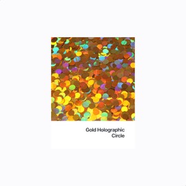 Hemway Ultra Sparkle Glitter - 1/8" 0.125" 3mm - Circle Sequins Round Glitter for Cosmetic, Nail, Body, Face, Arts, Crafts, Decoration - Gold Holographic - 50g